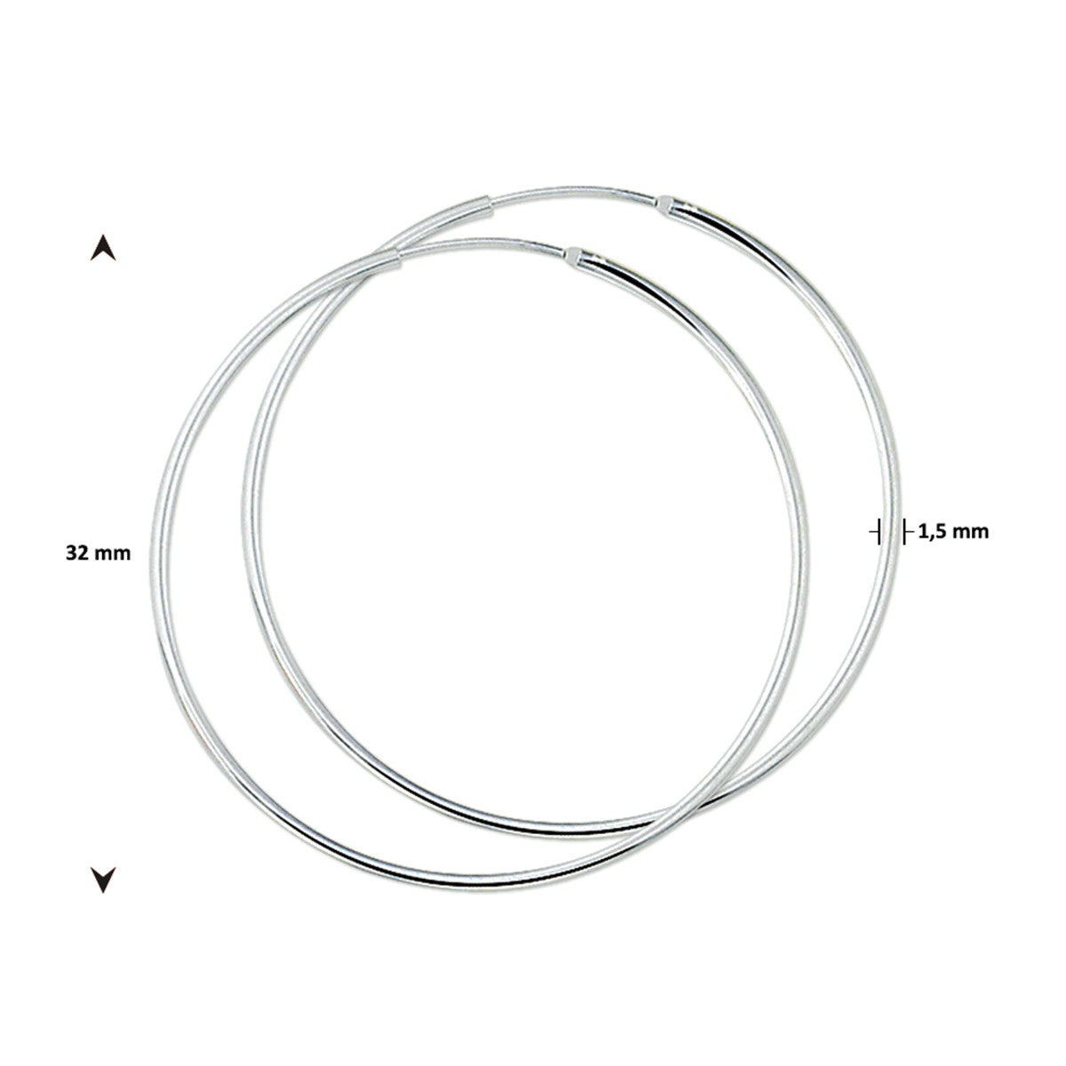 Oorringen ronde buis - PSN1001452 - PansiteNederland.nl