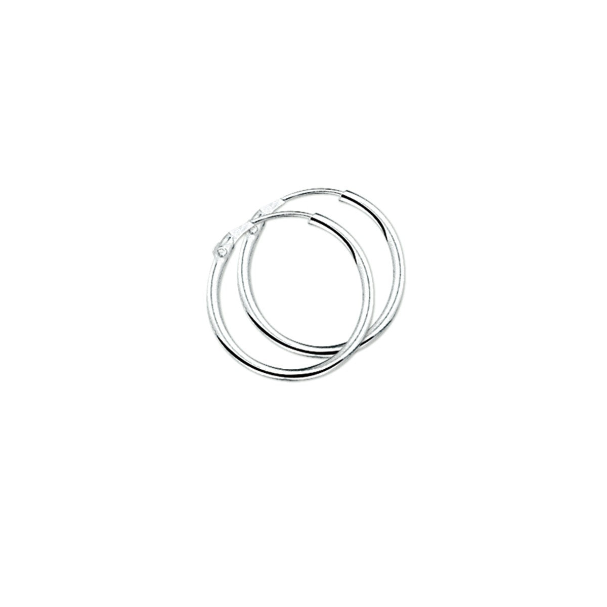 Fantasy Collection Oorbellen 2,0 mm ronde buis zilver