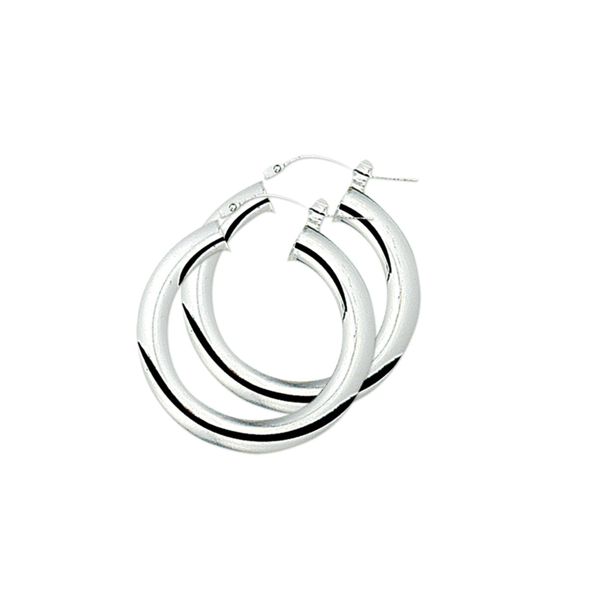 Fantasy Collection Oorbellen 5,0 mm ronde buis zilver