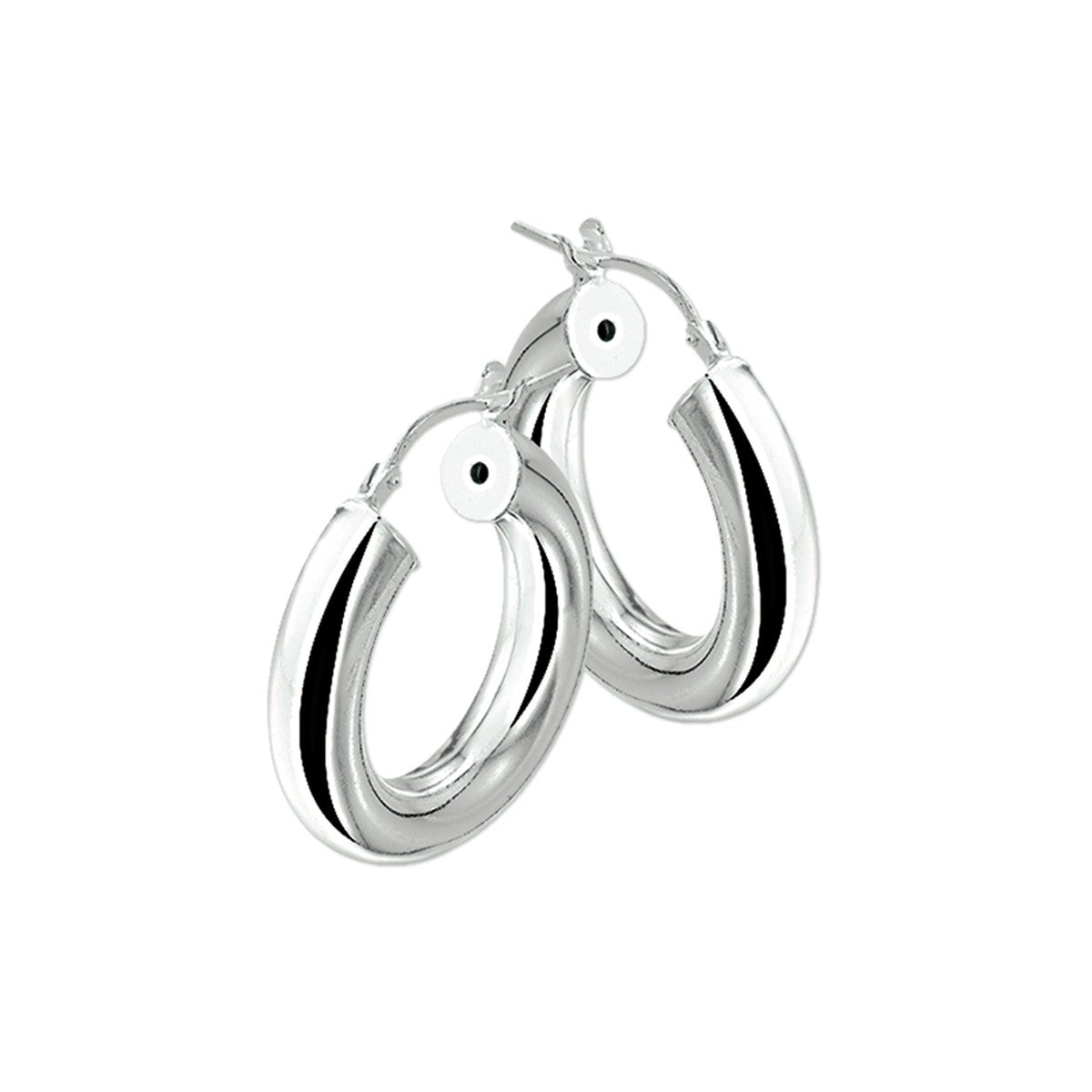 Fantasy Collection Oorbellen 5,0 mm ronde buis zilver