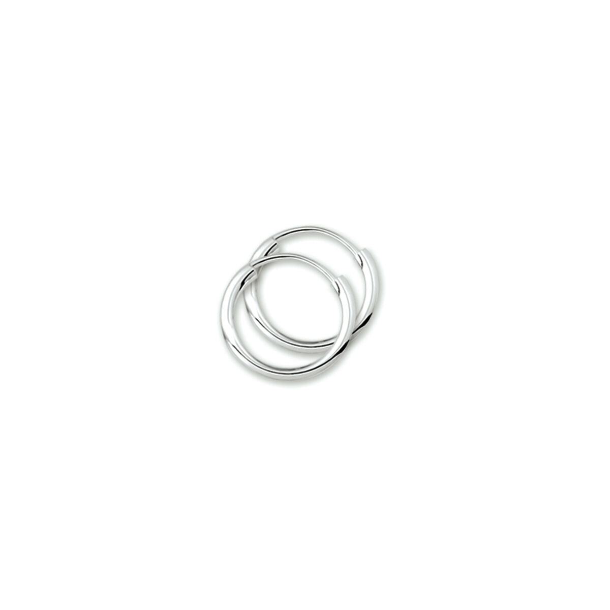 Fantasy Collection Oorbellen 1,8 mm ronde buis zilver