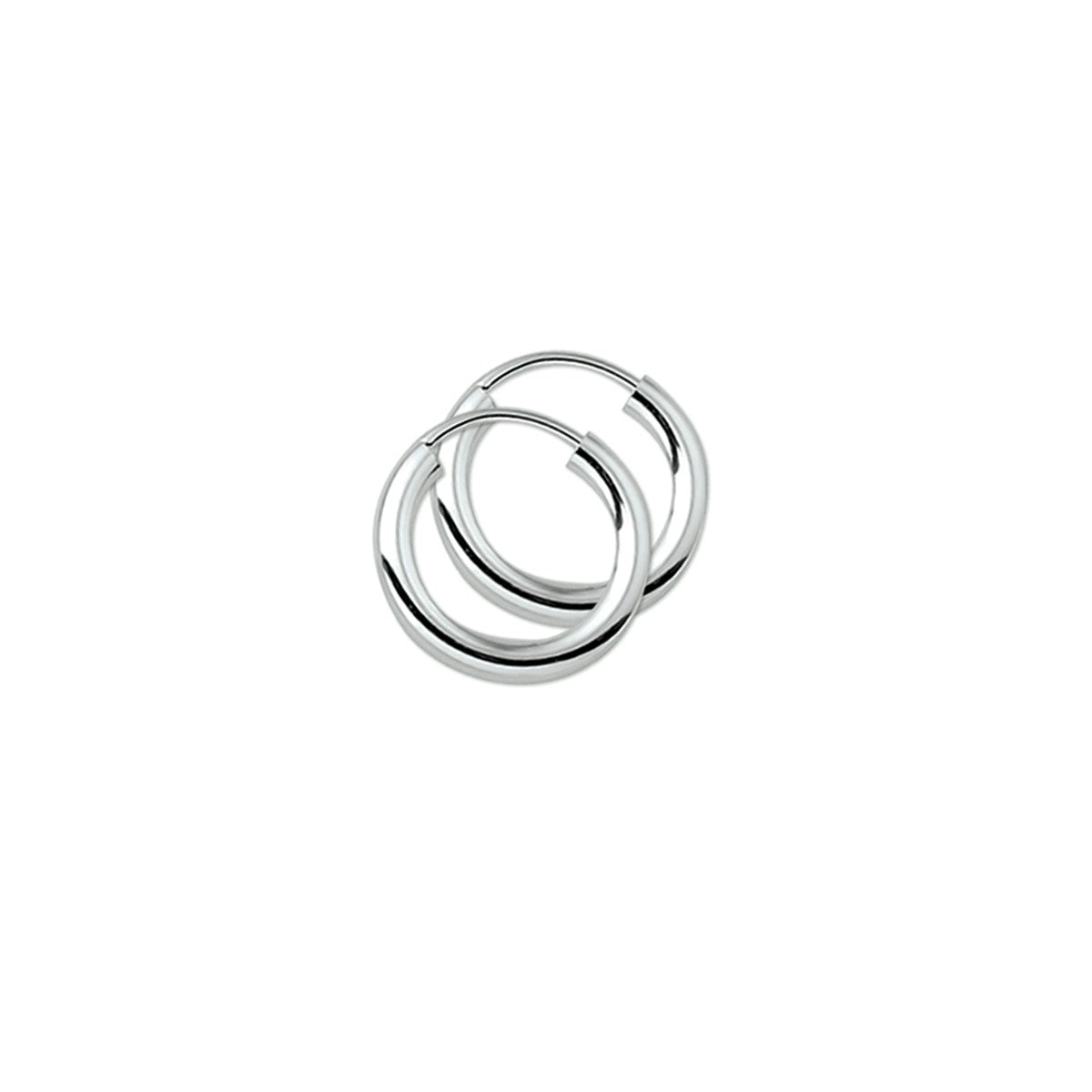 Fantasy Collection Oorbellen 2,5 mm ronde buis zilver
