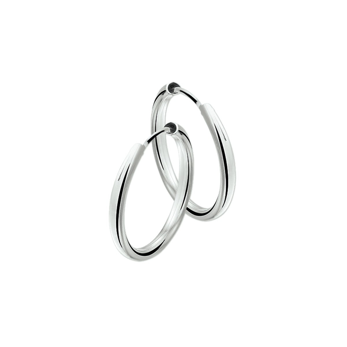 Fantasy Collection Oorbellen 2,5 mm ronde buis zilver
