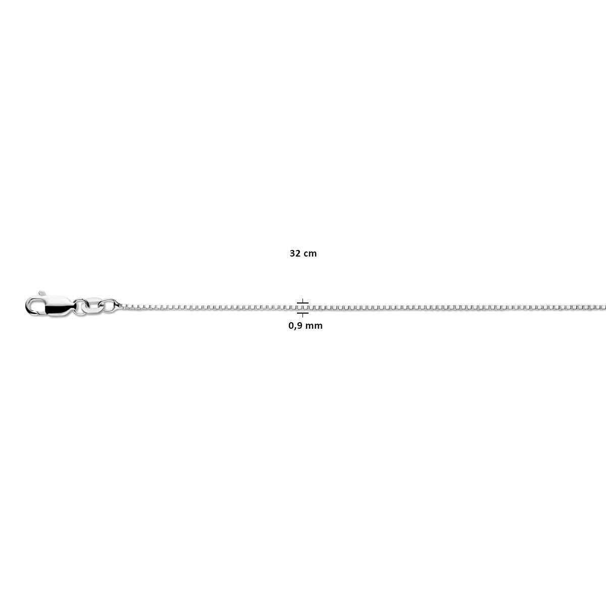 Fantasy Collection Collier venetiaans 0,9 mm zilver