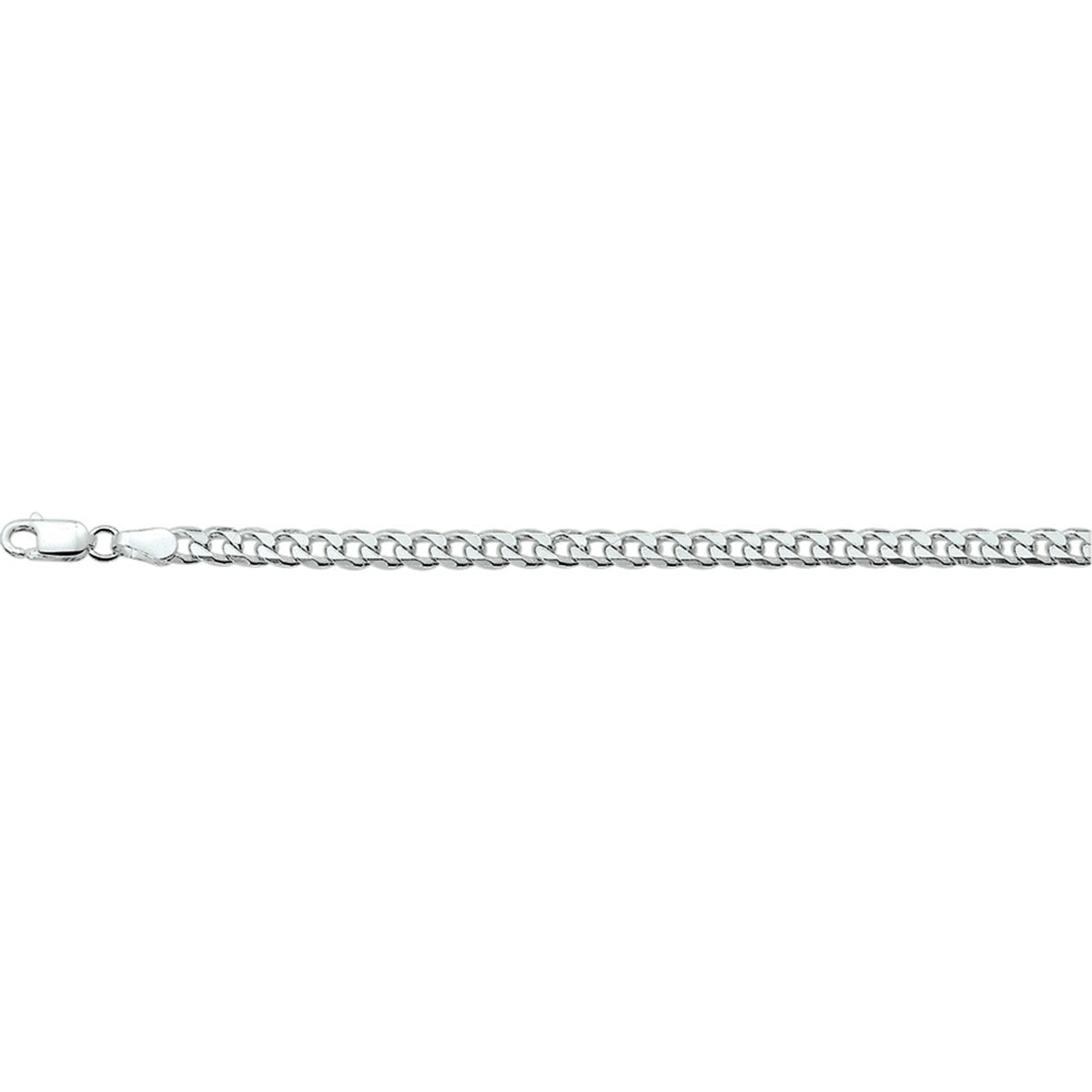 Fantasy Collection Collier gourmette 8 zijdes geslepen 4,0 mm zilver