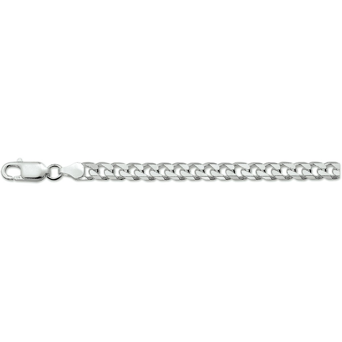 Fantasy Collection Armband gourmette 8 zijdes geslepen 6,0 mm zilver