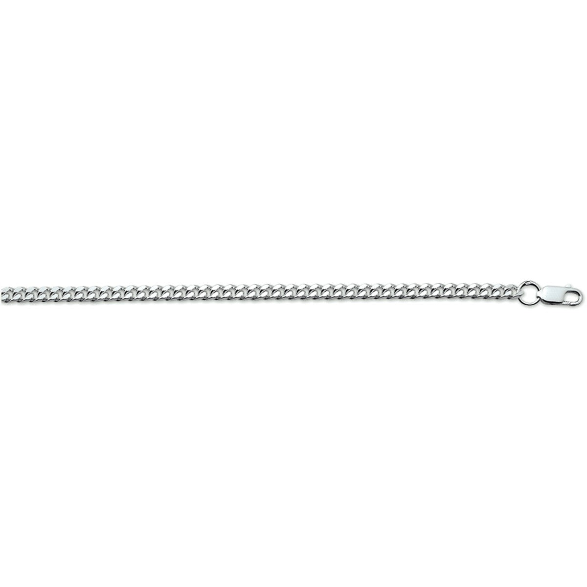 Fantasy Collection Armband gourmette 4 zijdes geslepen 3,5 mm zilver
