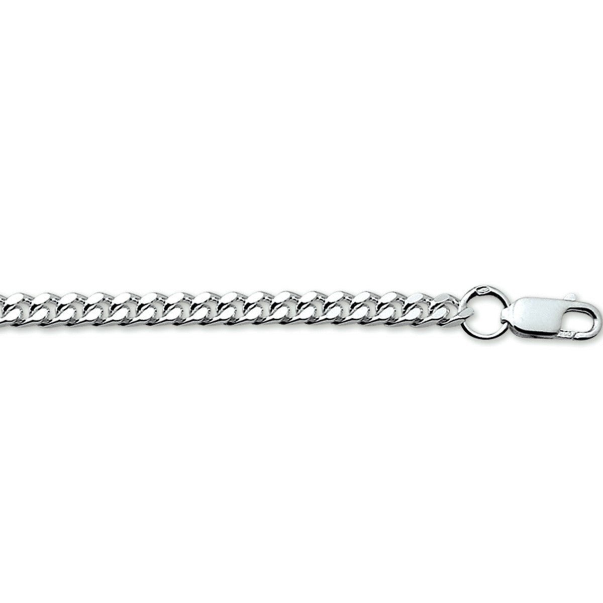 Fantasy Collection Collier gourmette 4 zijdes geslepen 3,5 mm zilver - PSN1001791