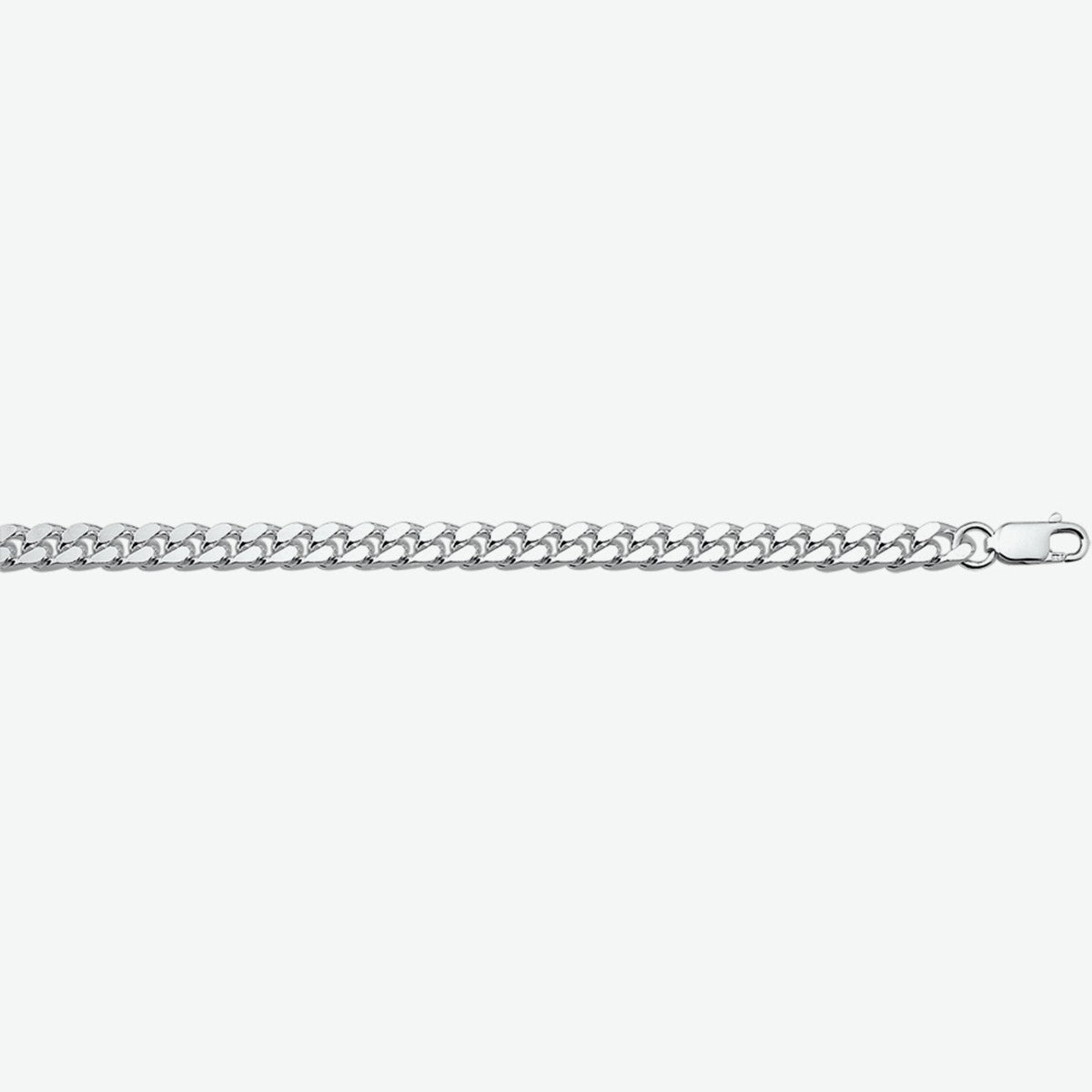 Fantasy Collection Armband gourmette 4 zijdes geslepen 5,5 mm zilver
