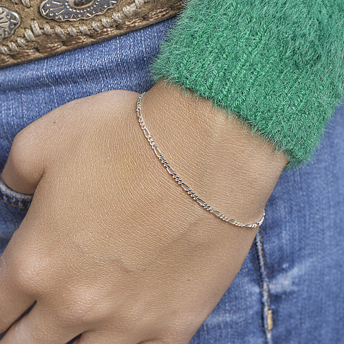 Fantasy Collection Armband figaro 1,9 mm zilver