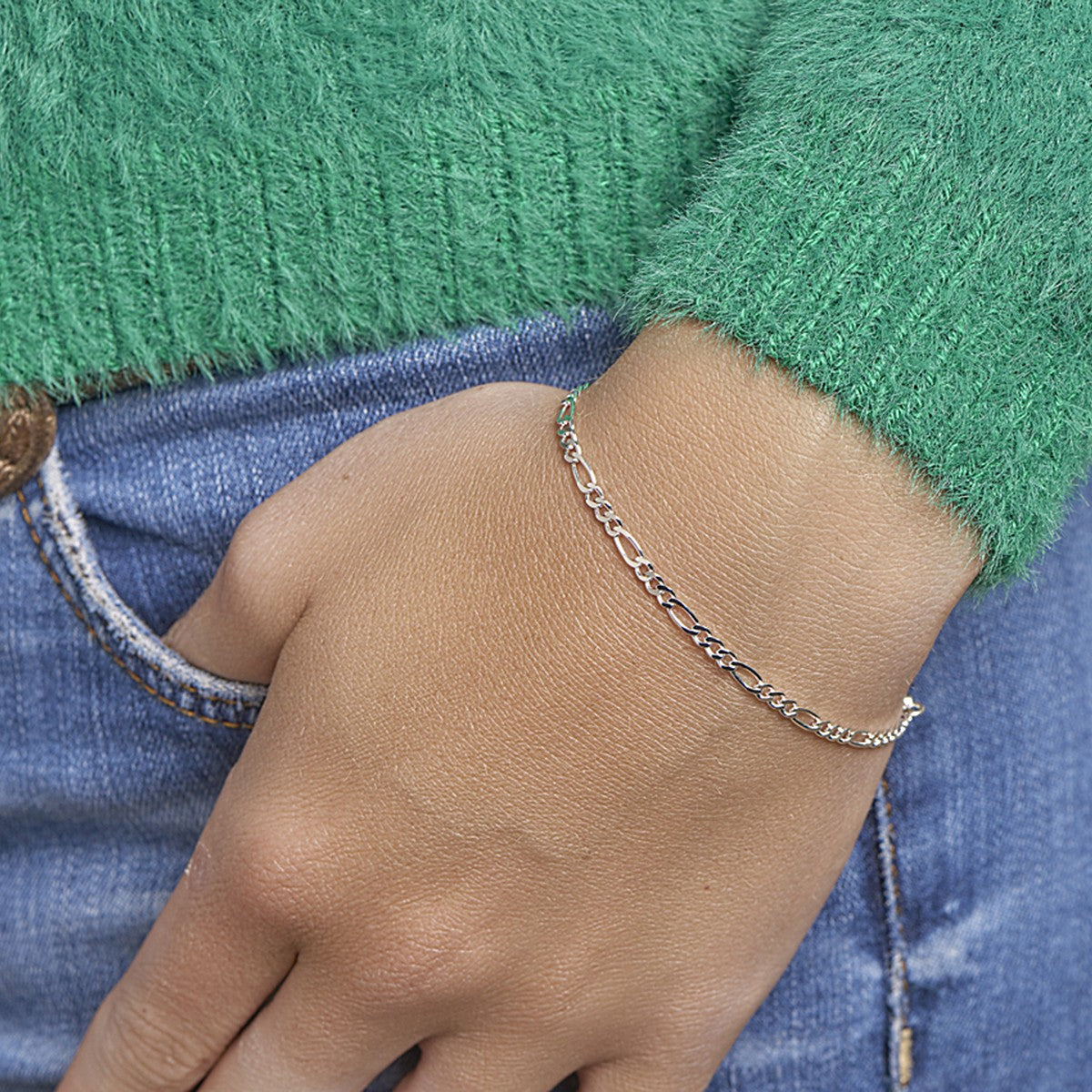 Fantasy Collection Collier figaro 2,7 mm zilver - PSN1001907