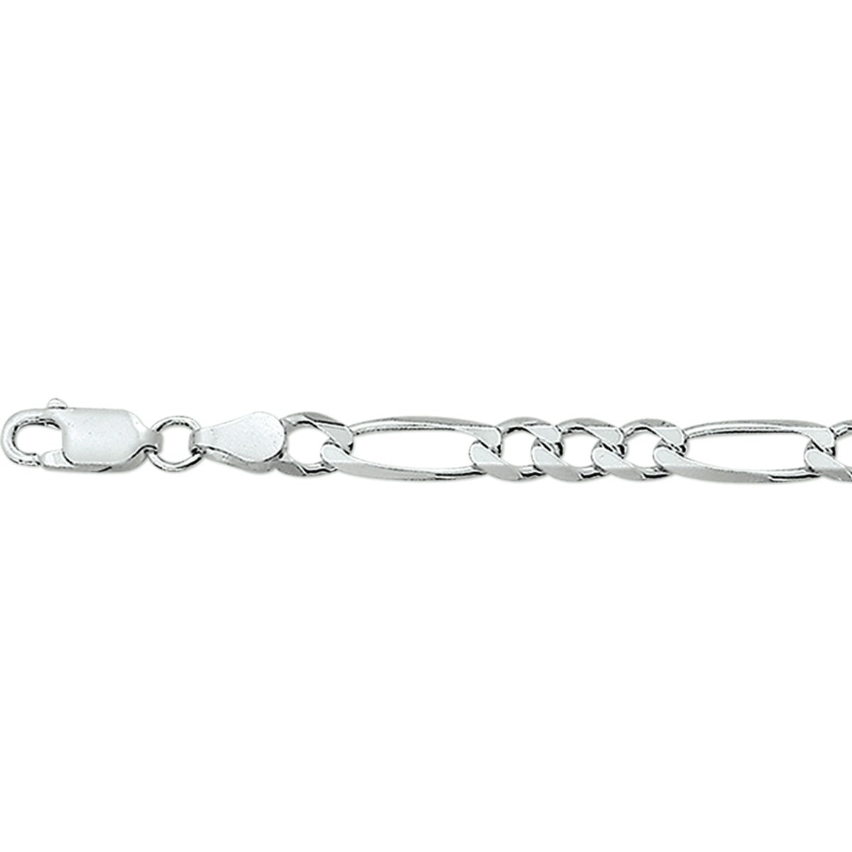 Fantasy Collection Collier figaro 4,9 mm zilver