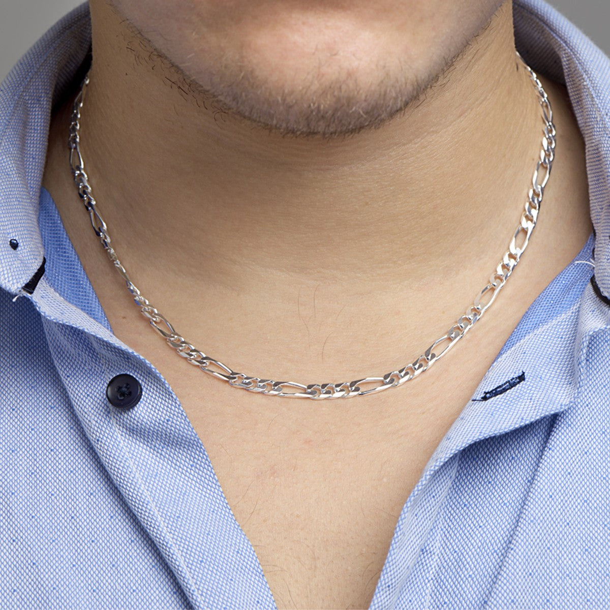 Fantasy Collection Collier figaro 5,1 mm zilver