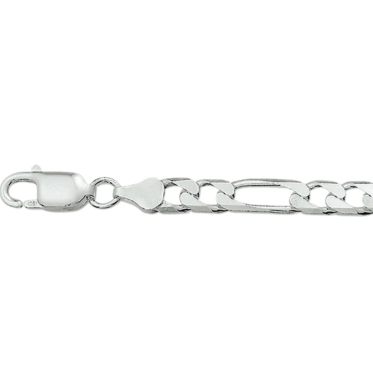 Fantasy Collection Collier figaro 6,0 mm zilver