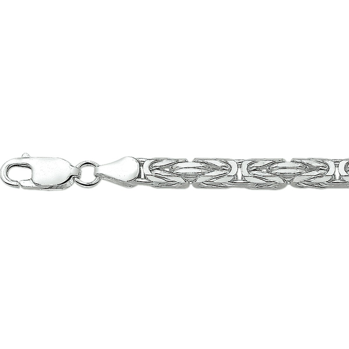 Fantasy Collection Konings 4,0 mm zilver halsketting