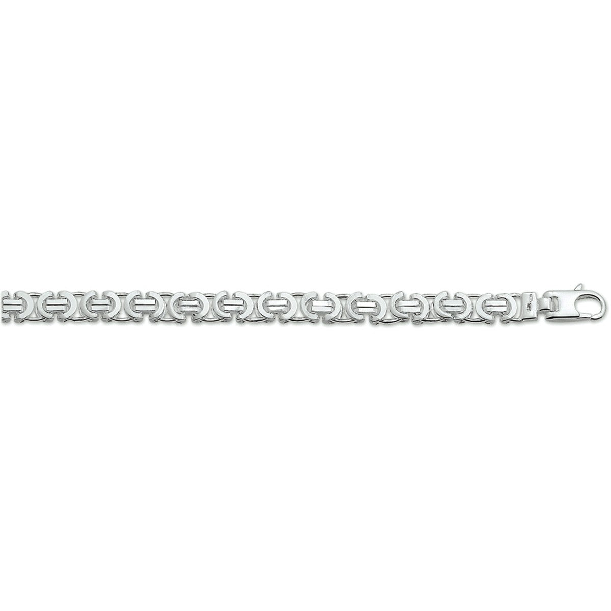 Fantasy Collection Konings plat 6,5 mm zilver halsketting