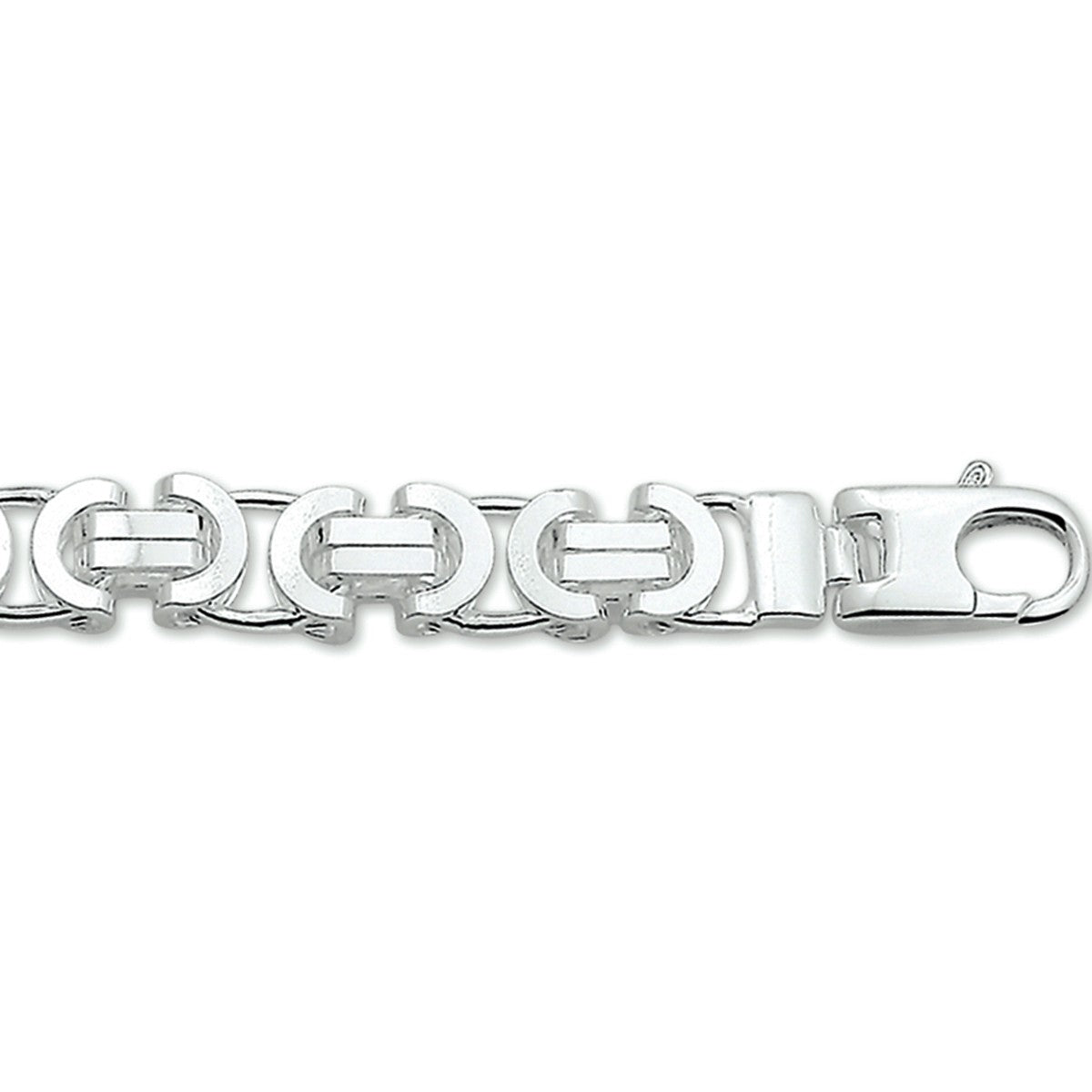 Fantasy Collection Konings plat 8,5 mm zilver halsketting
