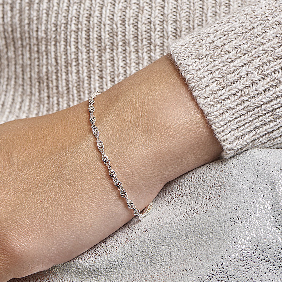 Fantasy Collection Armband singapore 2,9 mm zilver