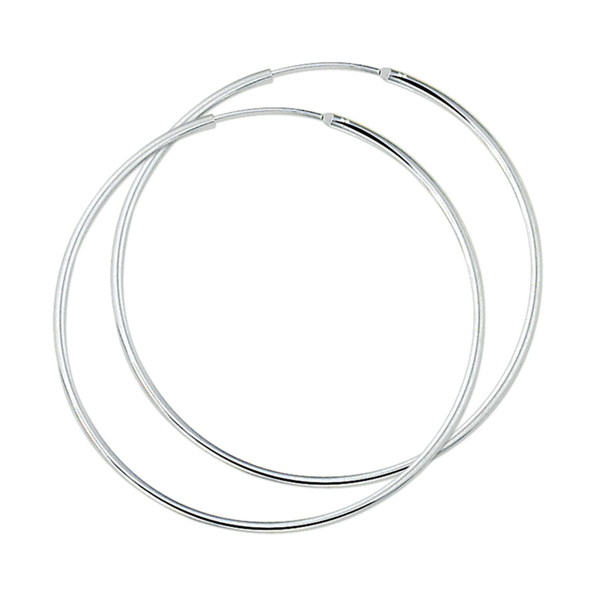 Fantasy Collection Oorbellen 1,5 mm ronde buis zilver