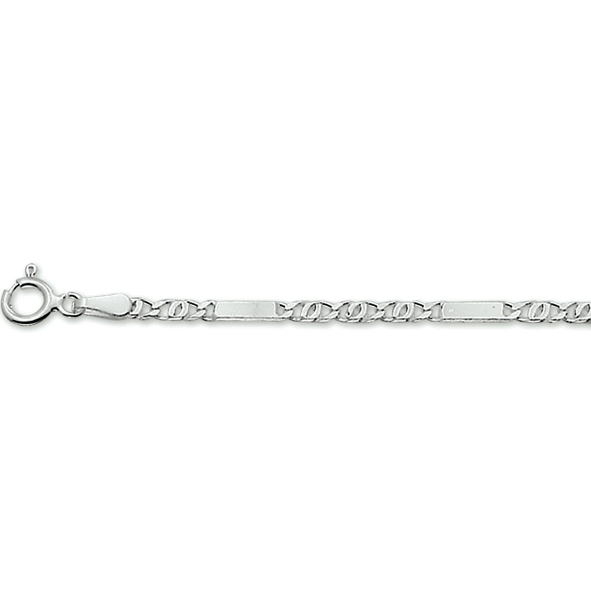 Fantasy Collection Armband valkenoog met tussenstuk 2,3 mm zilver
