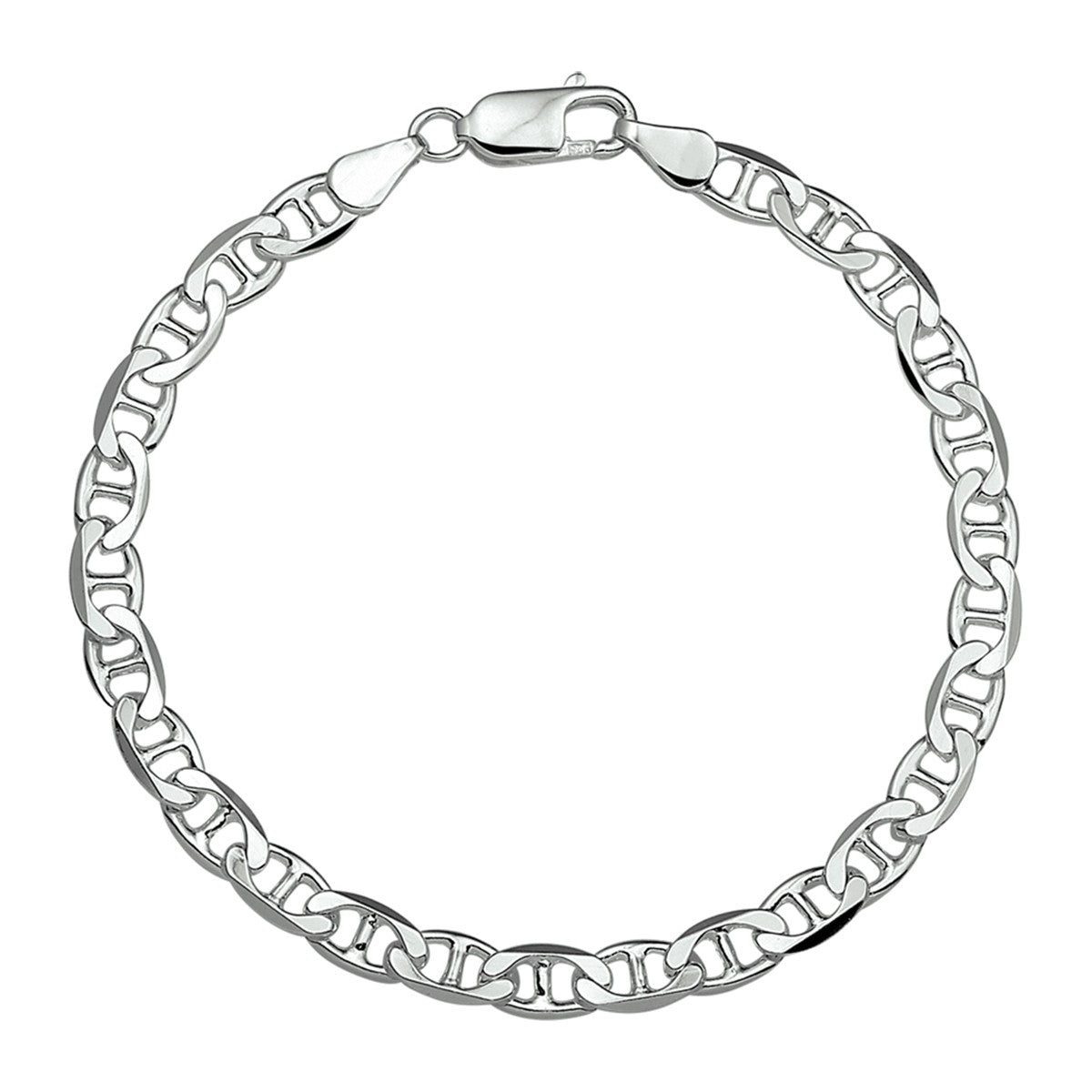 Fantasy Collection Armband anker plat 5,5 mm zilver