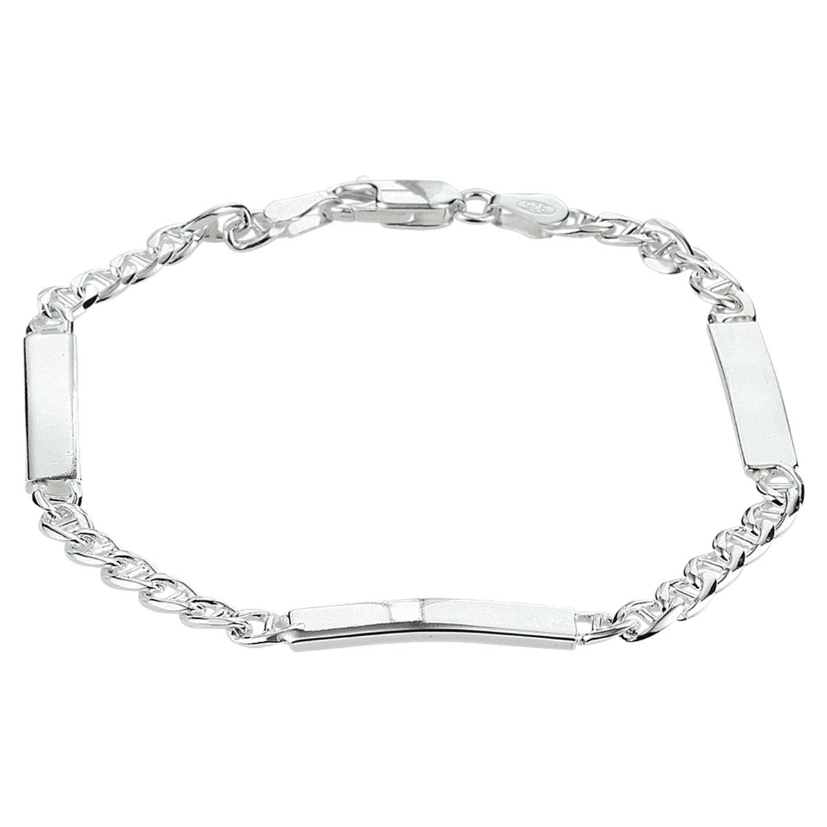 Fantasy Collection Graveerarmband anker 4,0 mm 19 cm zilver