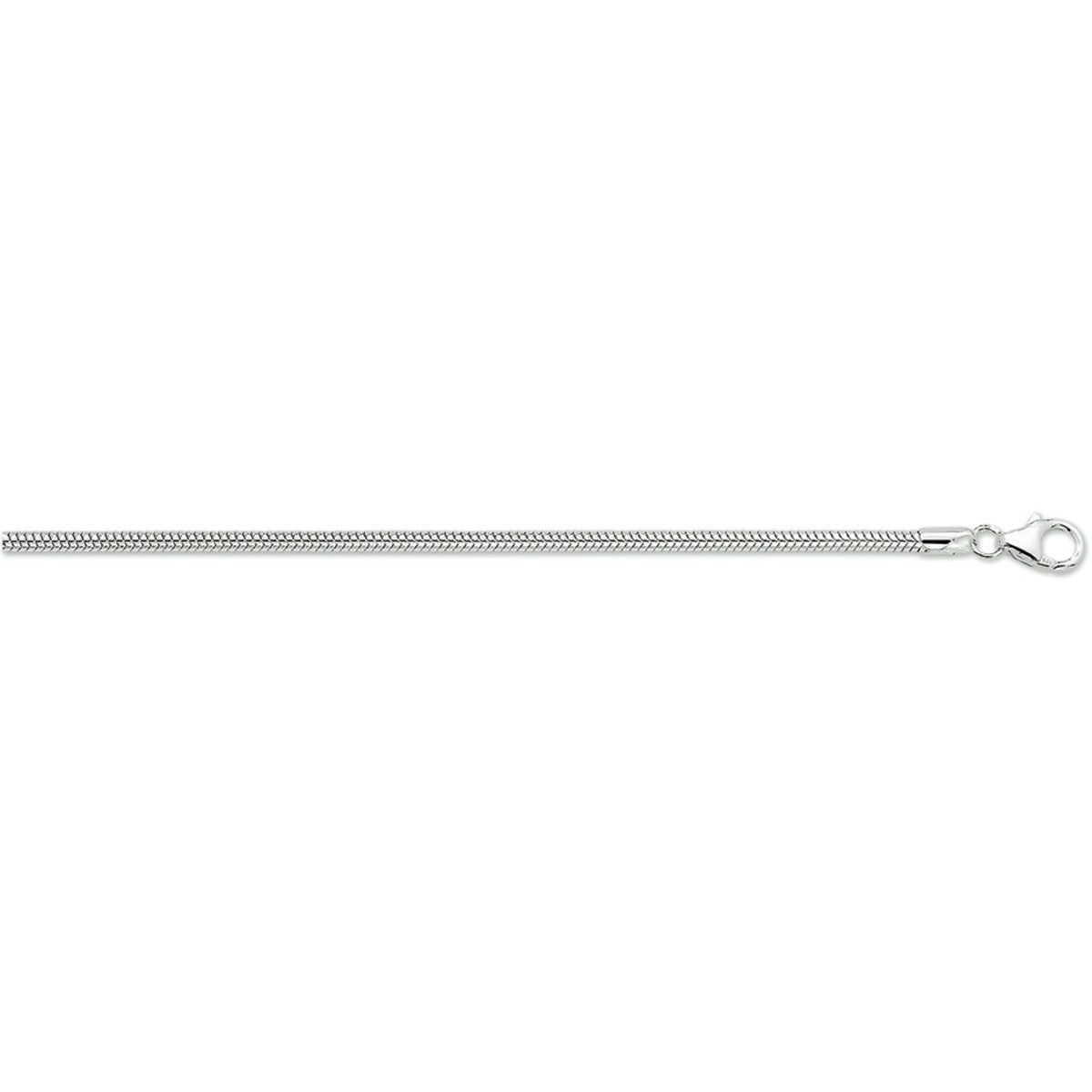 Fantasy Collection Slang rond 2,4 mm zilver armband