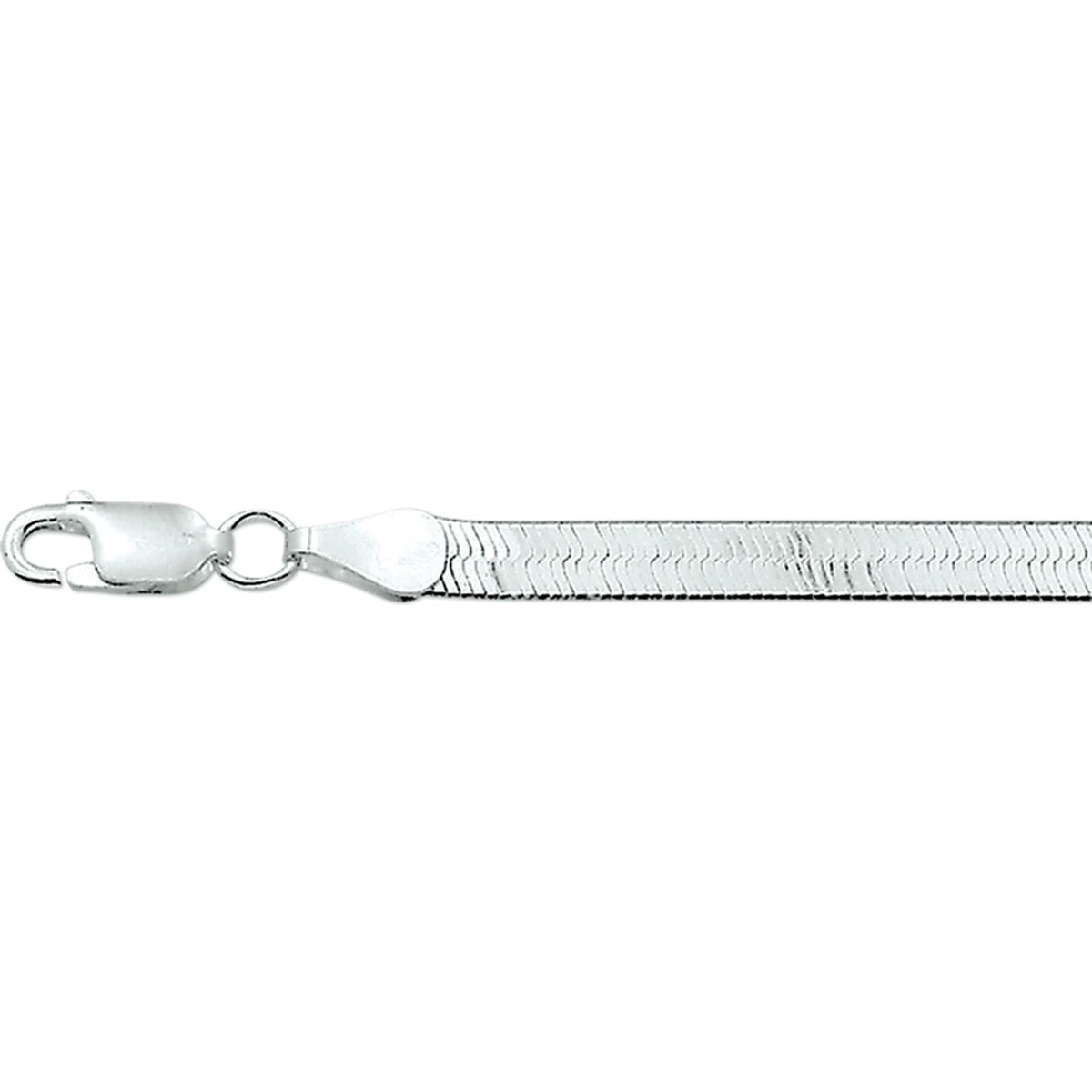 Fantasy Collection Collier slang plat 4,5 mm zilver