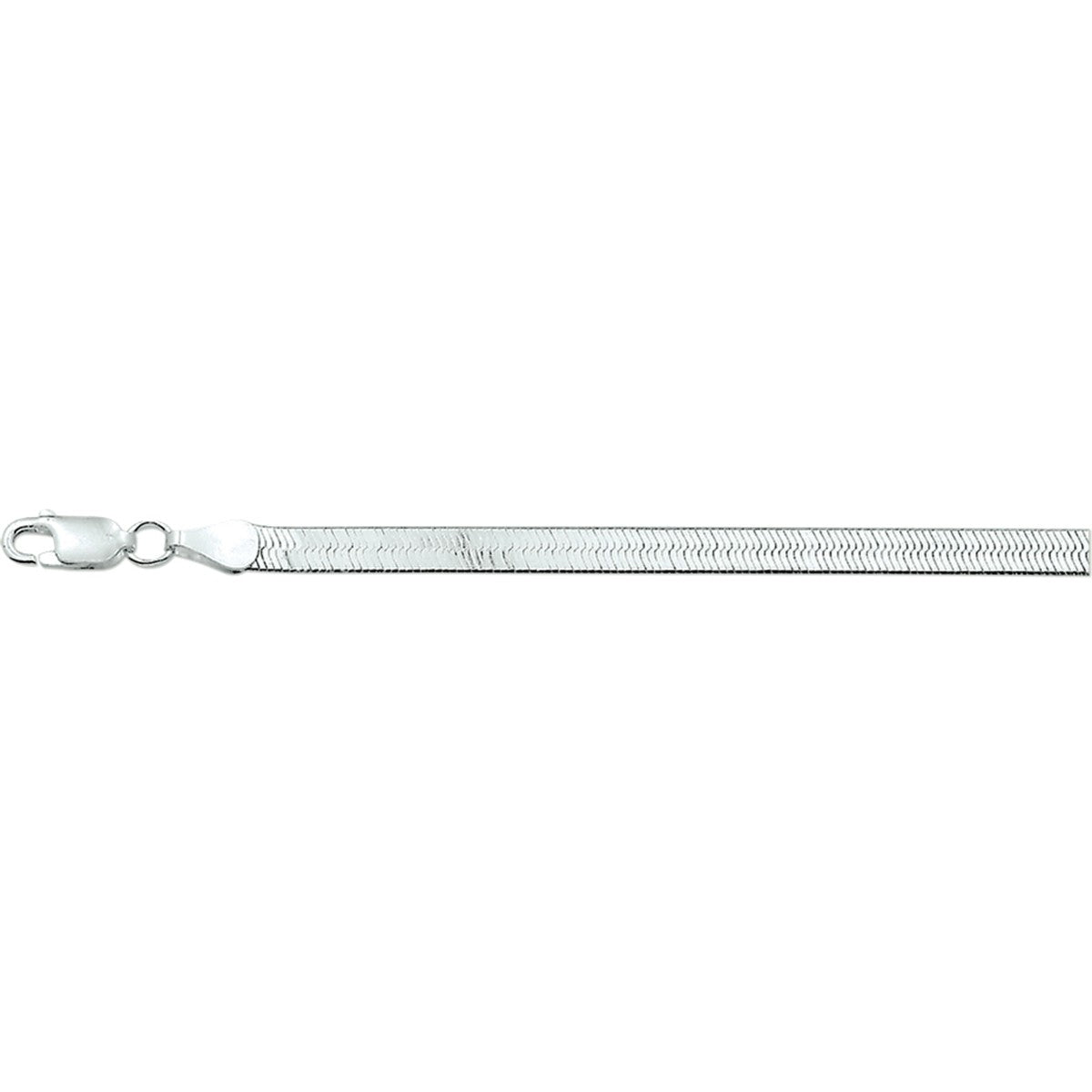 Fantasy Collection Collier slang plat 4,5 mm zilver