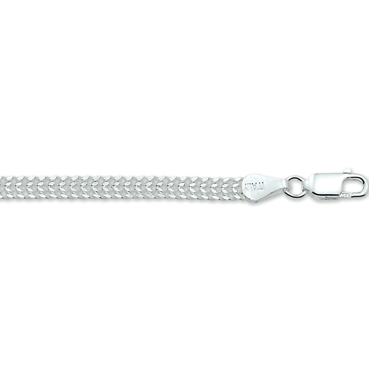 Fantasy Collection Armband dubbel gourmette 4,3 mm zilver