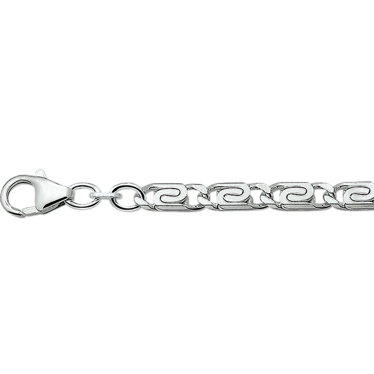 Fantasy Collection Grieks 4,5 mm zilver halsketting