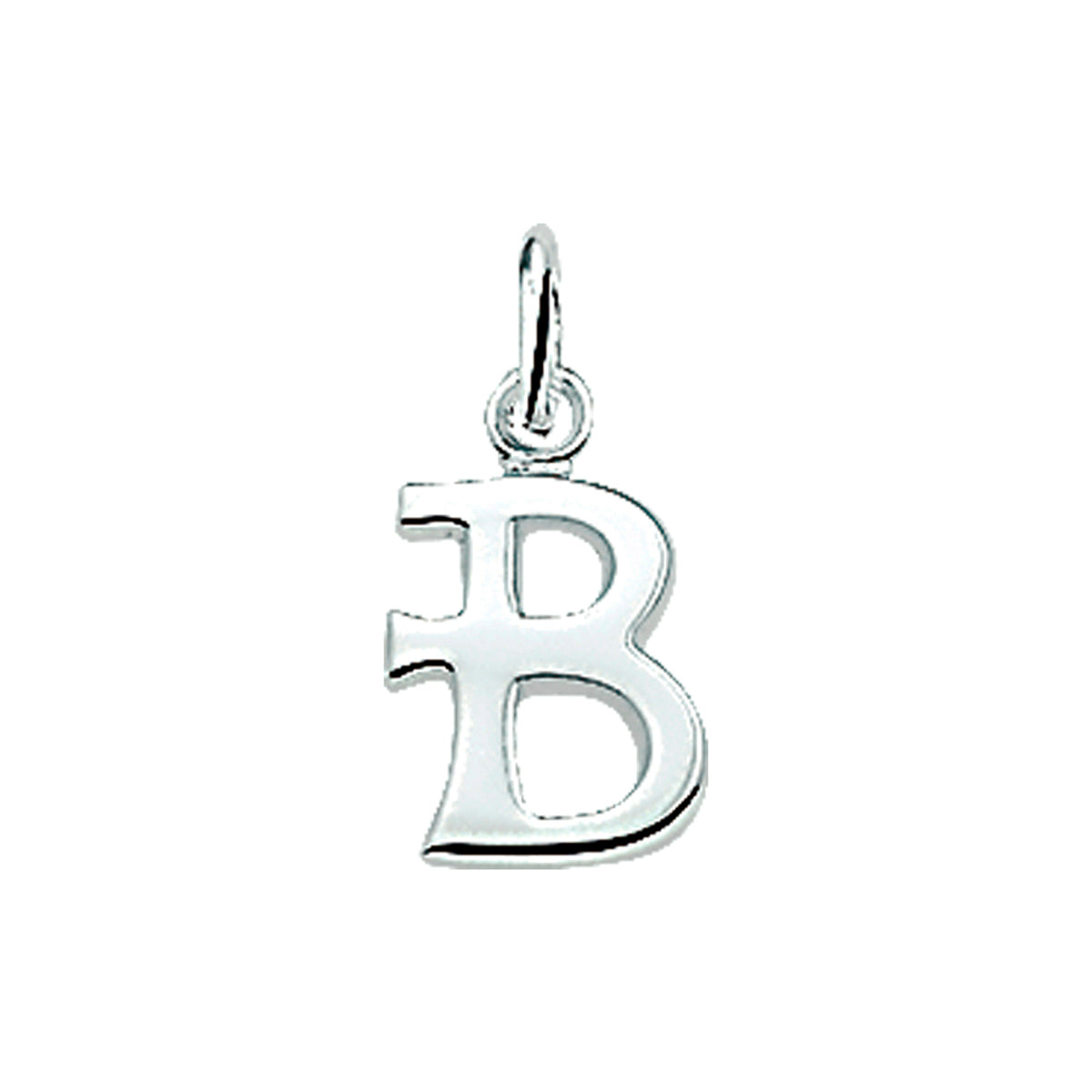 Hanger letter B 12,5 mm zilver #Letter_B