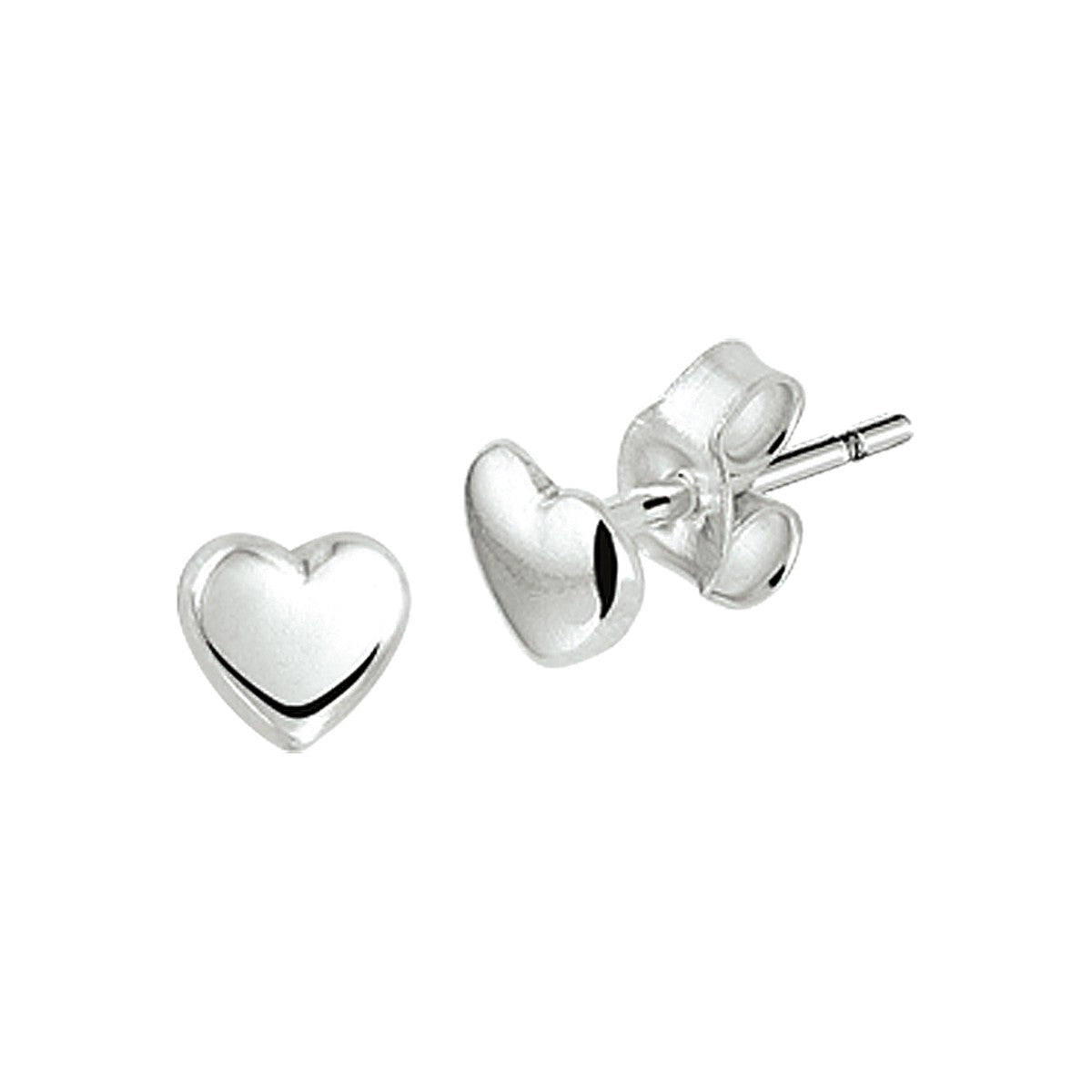 Fantasy Collection Oorbellen hart zilver