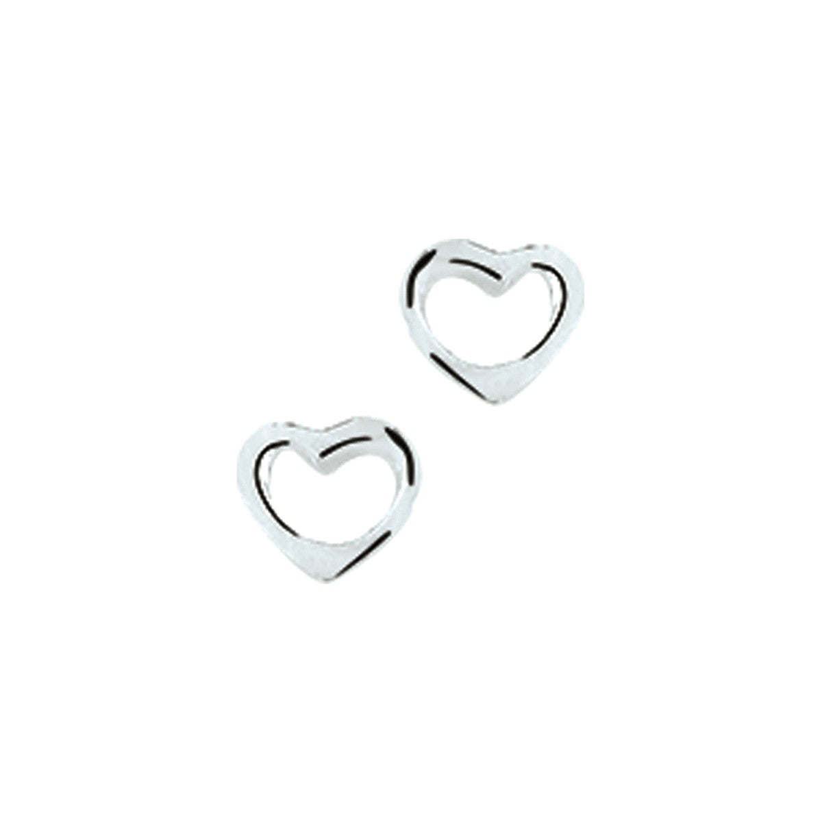 Fantasy Collection Oorbellen hart zilver
