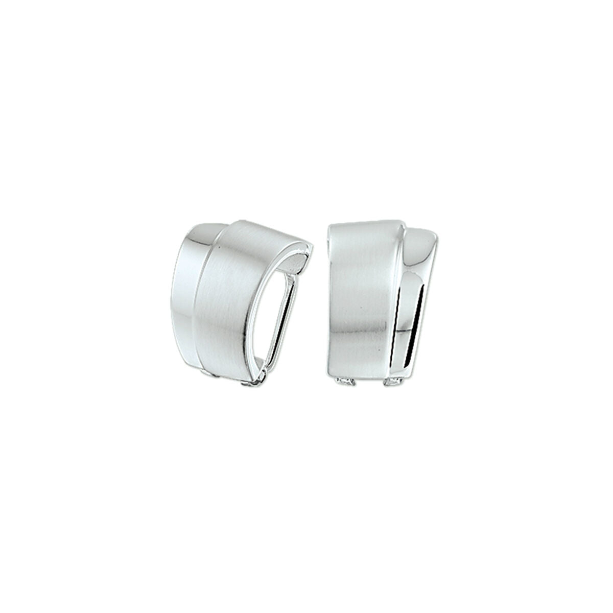 Fantasy Collection Oorclips poli/mat zilver oorbellen - PSN1003144