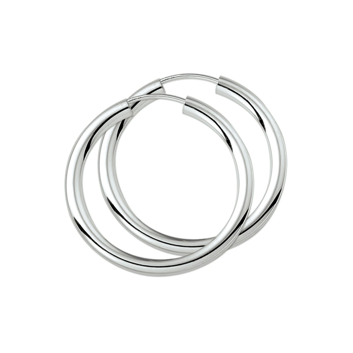 Fantasy Collection Oorbellen 3,0 mm ronde buis zilver