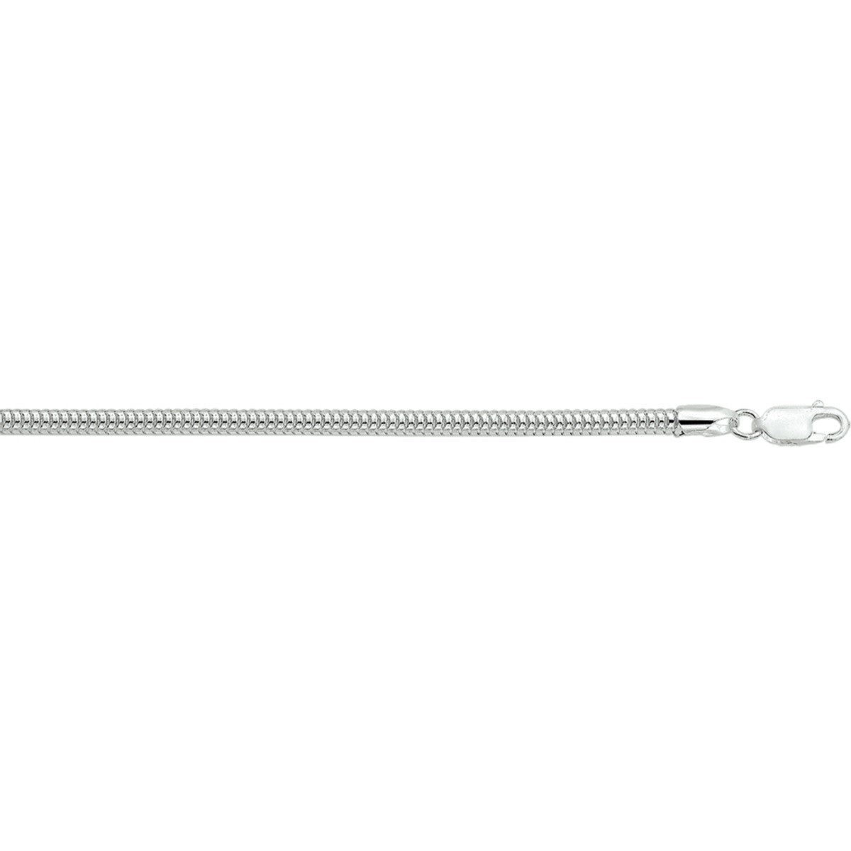 Fantasy Collection Slang rond 4,0 mm zilver armband