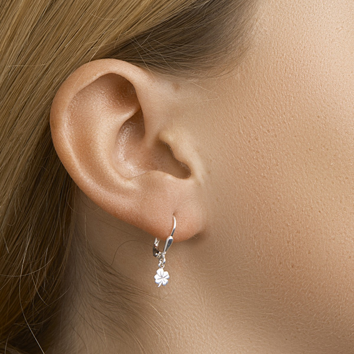 Zilveren oorhangers klaver brisur haak 1004207 - PansiteNederland.nl