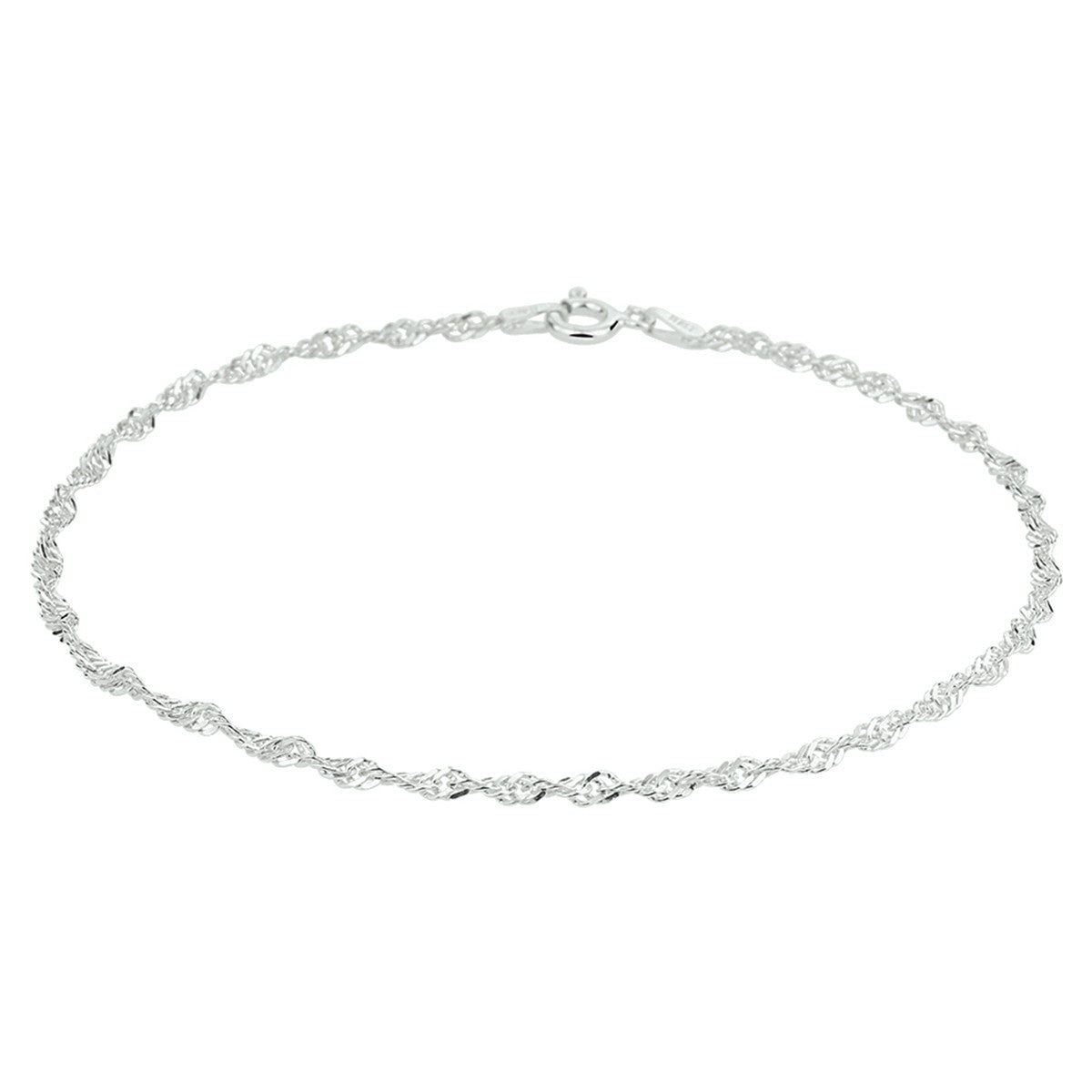 Fantasy Collection Enkelbandje singapore 2,3 mm zilver