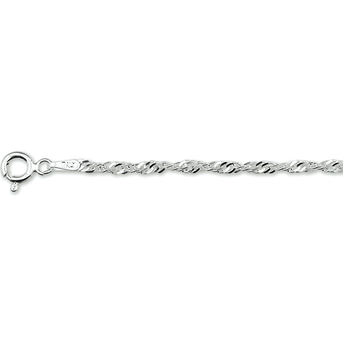 Fantasy Collection Enkelbandje singapore 2,3 mm zilver