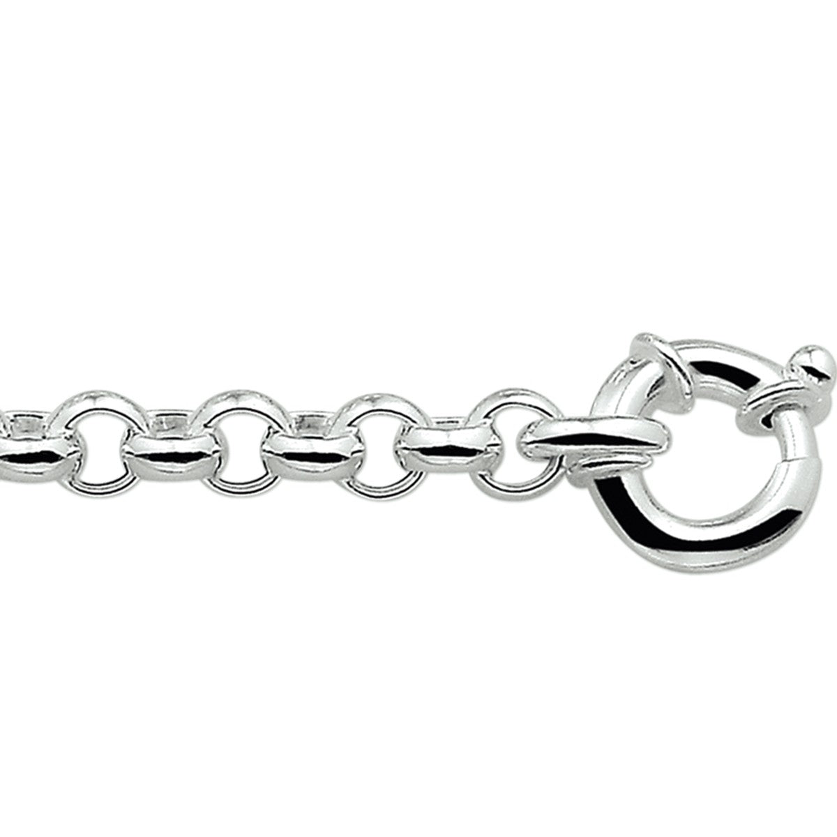 Fantasy Collection Armband jasseron 7,0 mm met groot veerslot zilver