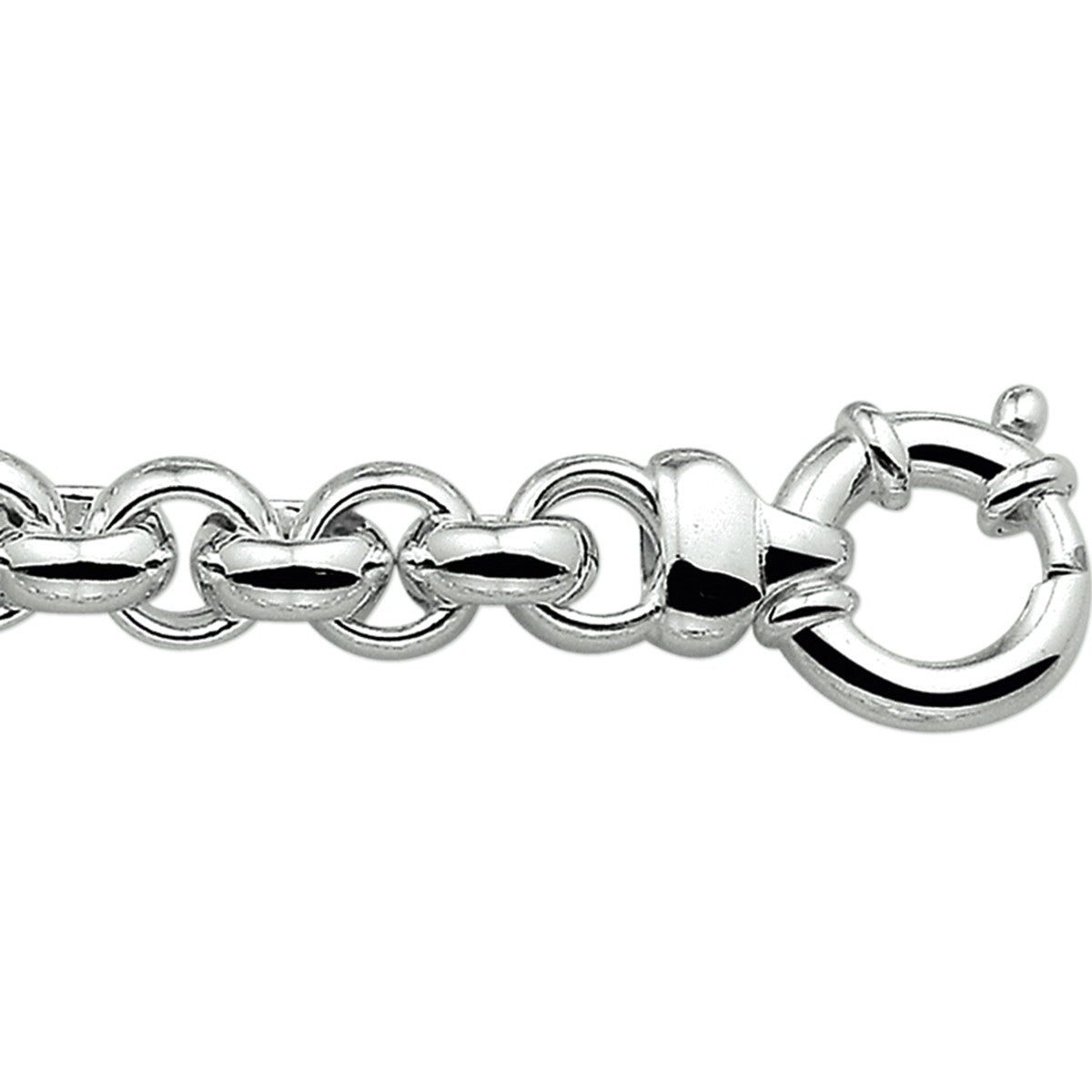 Zilveren armband jasseron 10 mm met groot springslot 1004568 - PansiteNederland.nl