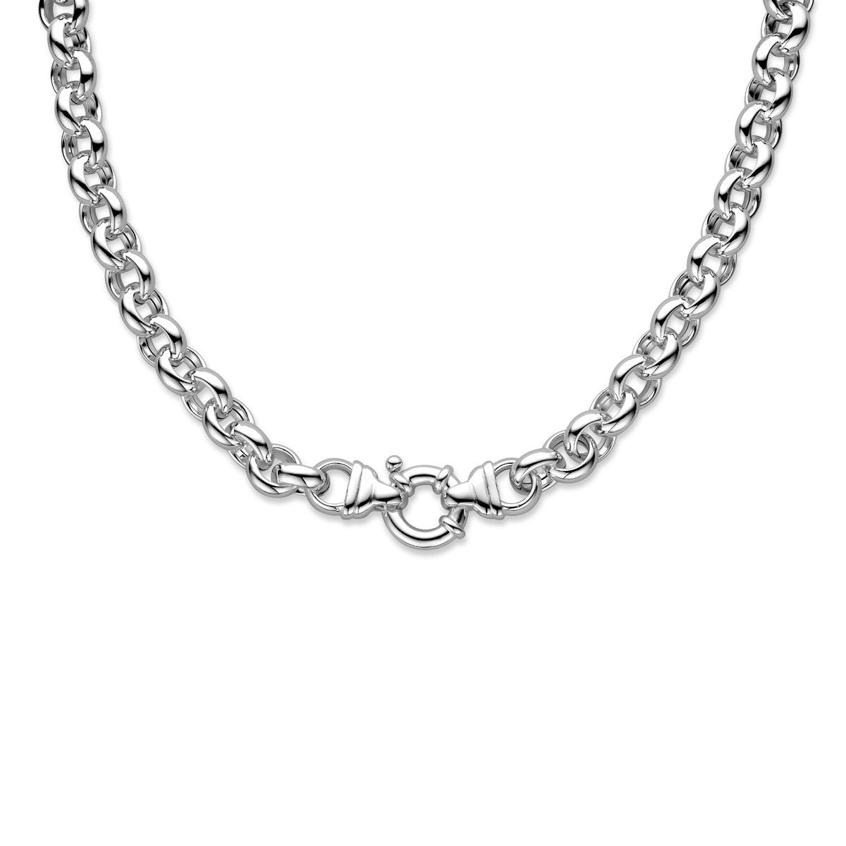 Fantasy Collection Collier jasseron 11,5 mm met groot veerslot zilver