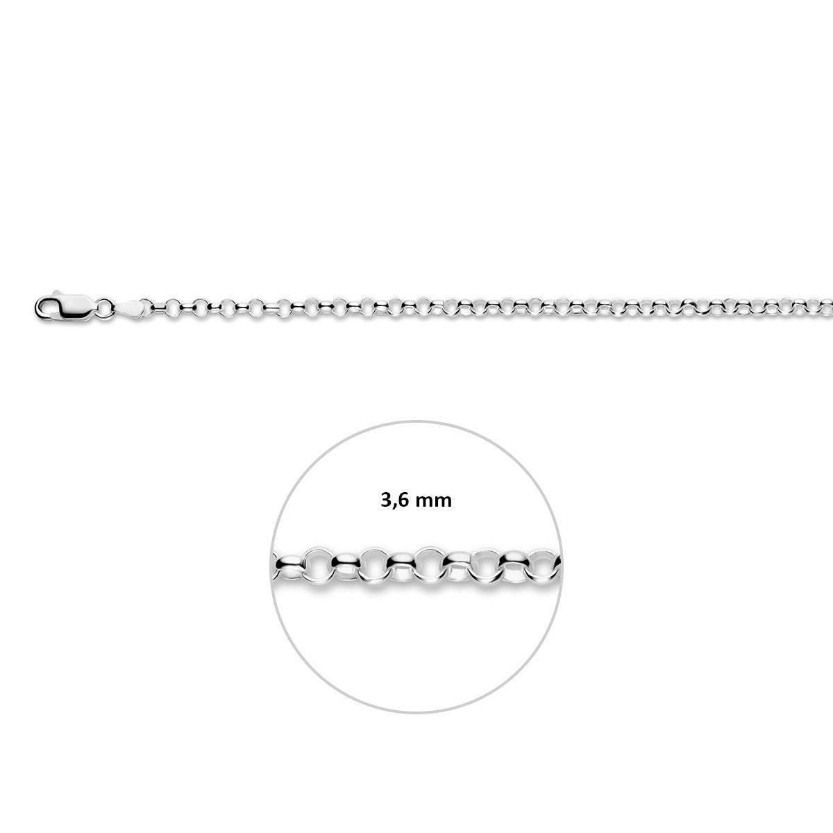 Kinderarmband jasseron 3,6 mm zilver – 1004701