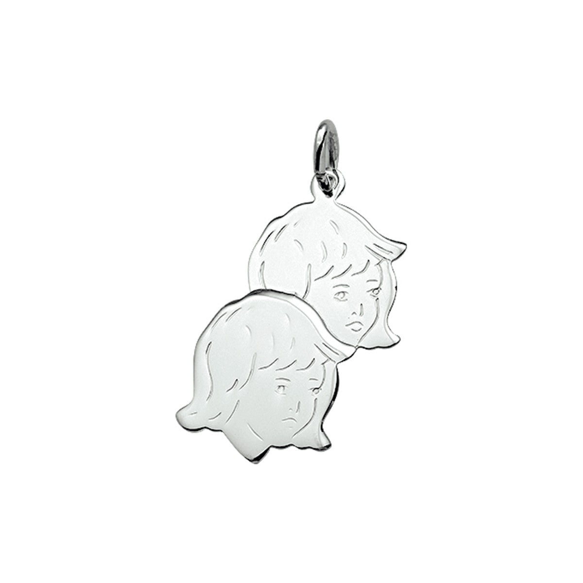 Fantasy Collection Hanger kinderhoofdjes 23 mm zilver
