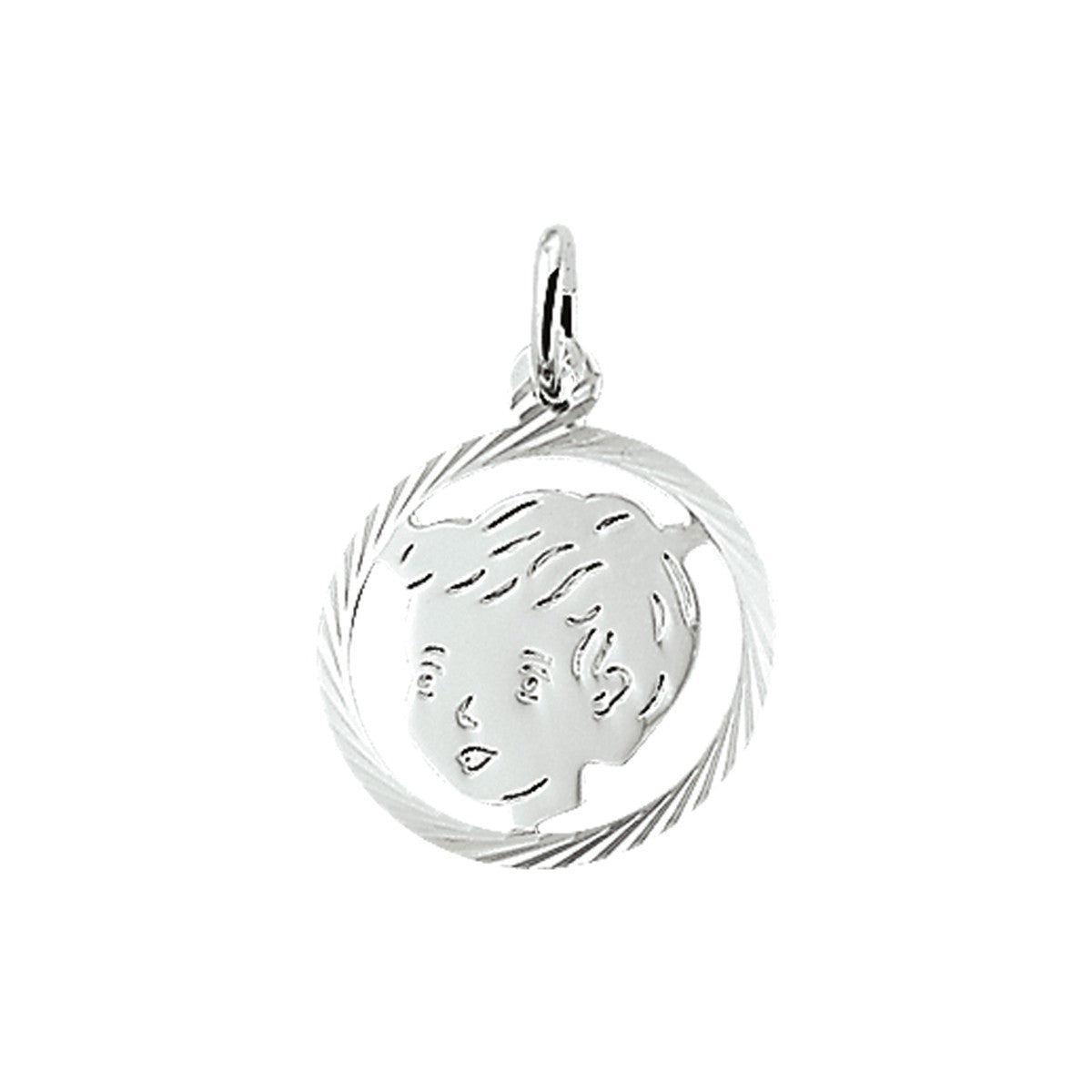 Fantasy Collection Hanger jongen gediamanteerd 16 mm zilver