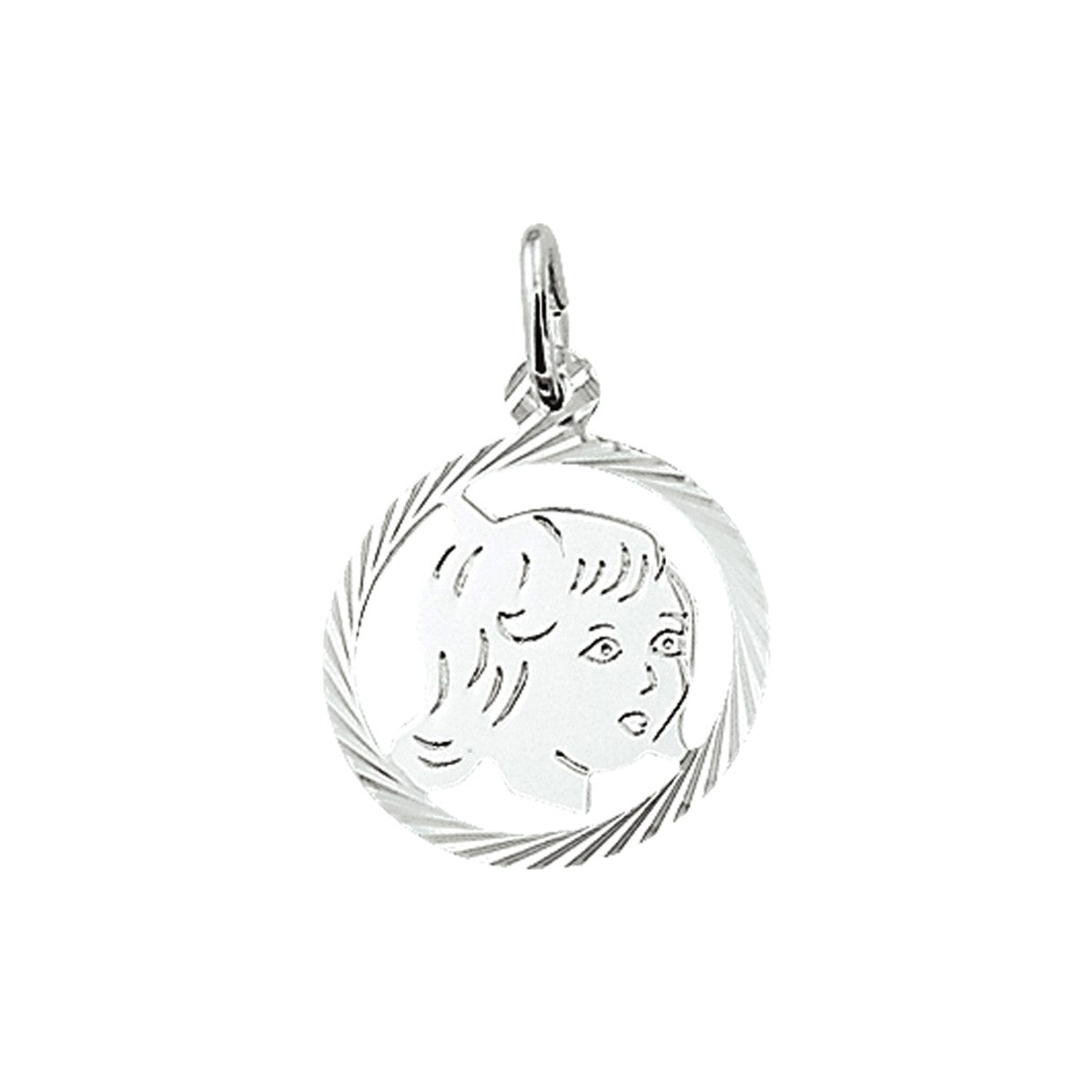 Fantasy Collection Hanger meisje gediamanteerd 16 mm zilver