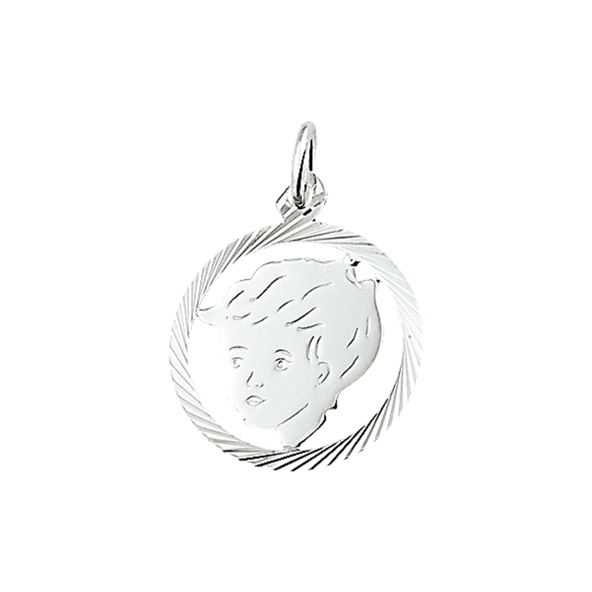 Fantasy Collection Hanger jongen gediamanteerd 19 mm zilver - PSN1005222