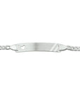 Zilver Graveerarmband Hart Figaro Plaat 5,0 Mm 16 - 18 cm 1005604 - PansiteNederland.nl