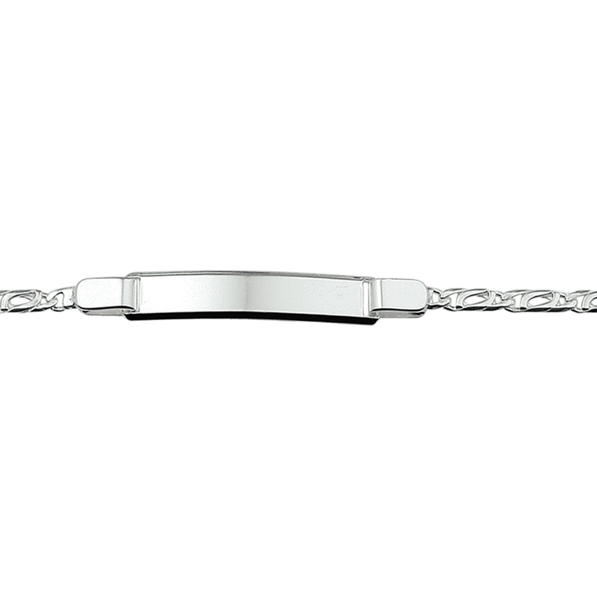 Fantasy Collection Graveerarmband valkenoog plaat 6 mm 18 cm zilver